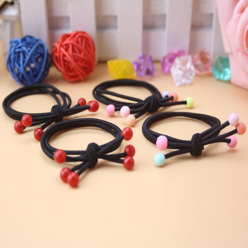 Dây Thun Cột Tóc, Buộc Tóc 3 hạt ngọc ( Giá Sỉ Siêu Rẻ)