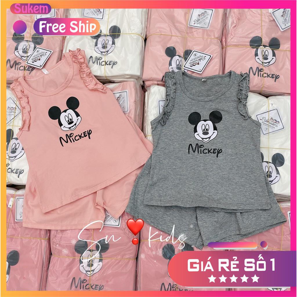 Bộ Quần Áo Ba Lỗ Cho Bé Gái Tay Ren Chất Vải Cotton Mềm Mịn Cho Bé Từ 10-22kg MÃ BL16