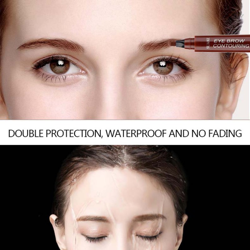 Bút kẻ lông mày đầu cọ 4 lưỡi độc đáo cho hàng lông mày quyến rũ tự nhiên