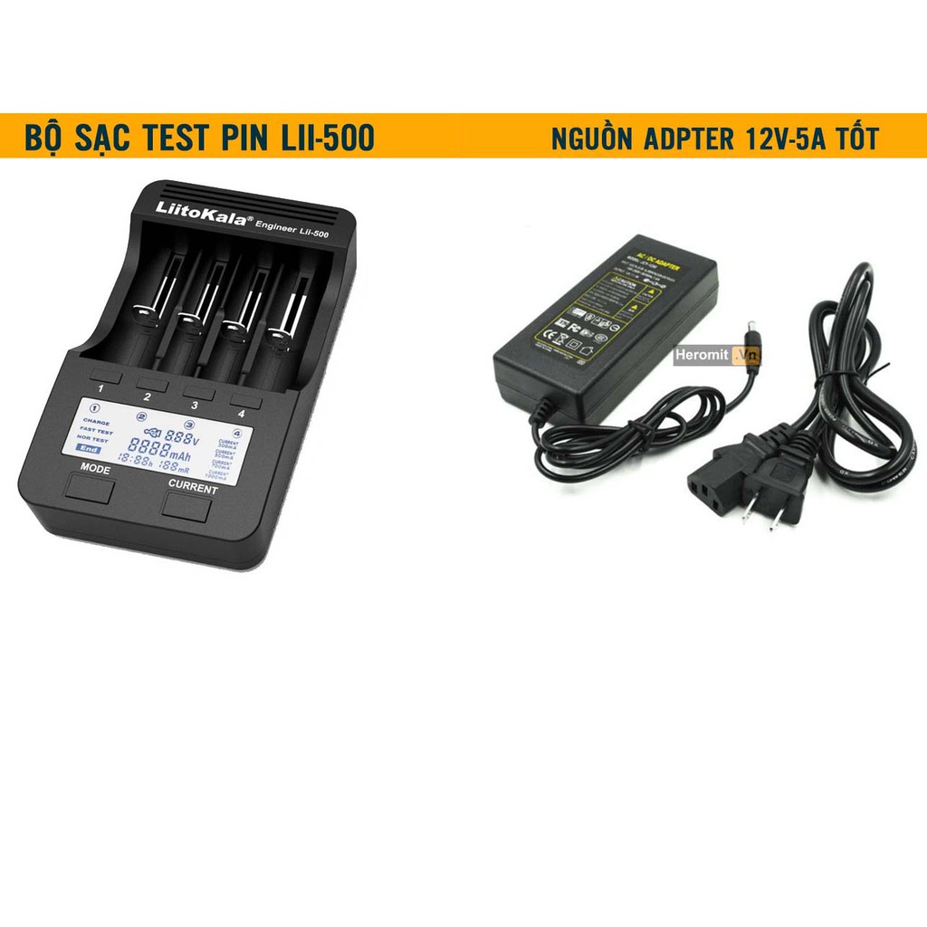 Bộ sạc pin 18650 26650 Test pin Litokala Lii-500