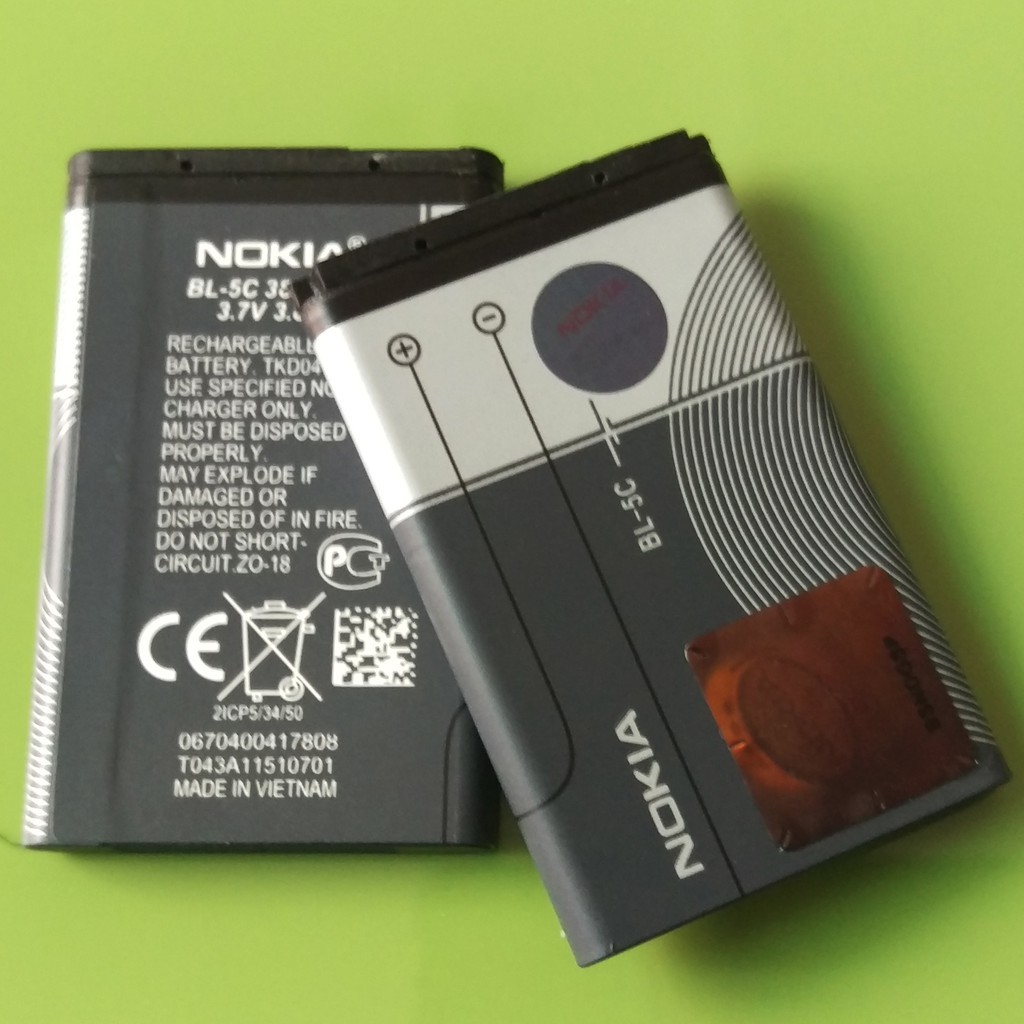 Pin nokia Bl 5C 5 ngày chưa sạc phù hợp cho máy 1280, 1200, 110i CHÍNH HÃNG NOKIA