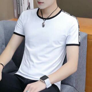 Áo thun nam cổ tròn chạy viền  SN063 AIM011