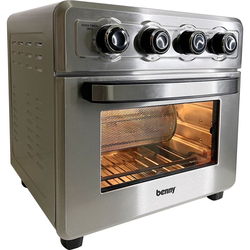 Nồi Chiên Không Dầu Cơ Benny 21 Lít, 1700W, BAF-210 Silver, công nghệ Rapid Air, kính giữ nhiệt 2 lớp