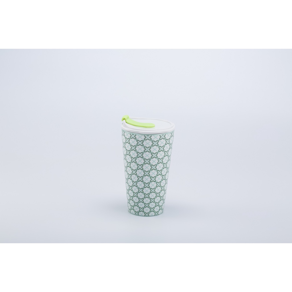 Ly Sứ Dưỡng Sinh Minh Long 0.48 L + Nắp Ống Hút - Komos