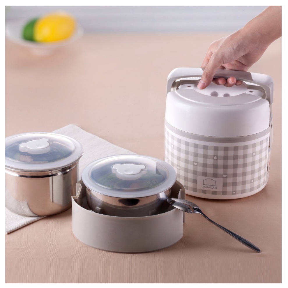 Hộp cơm điện Lock&Lock màu xám 2L EJR216