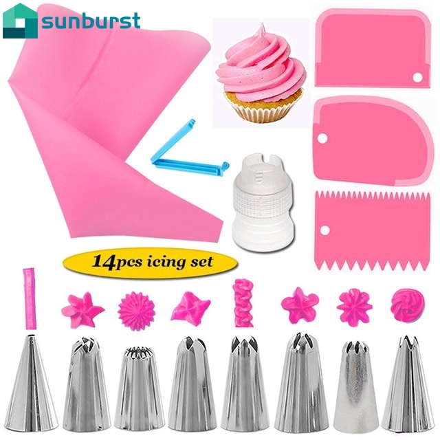 Bộ 14 Dụng Cụ Trang Trí Cho Bánh Kem Tiện Dụng