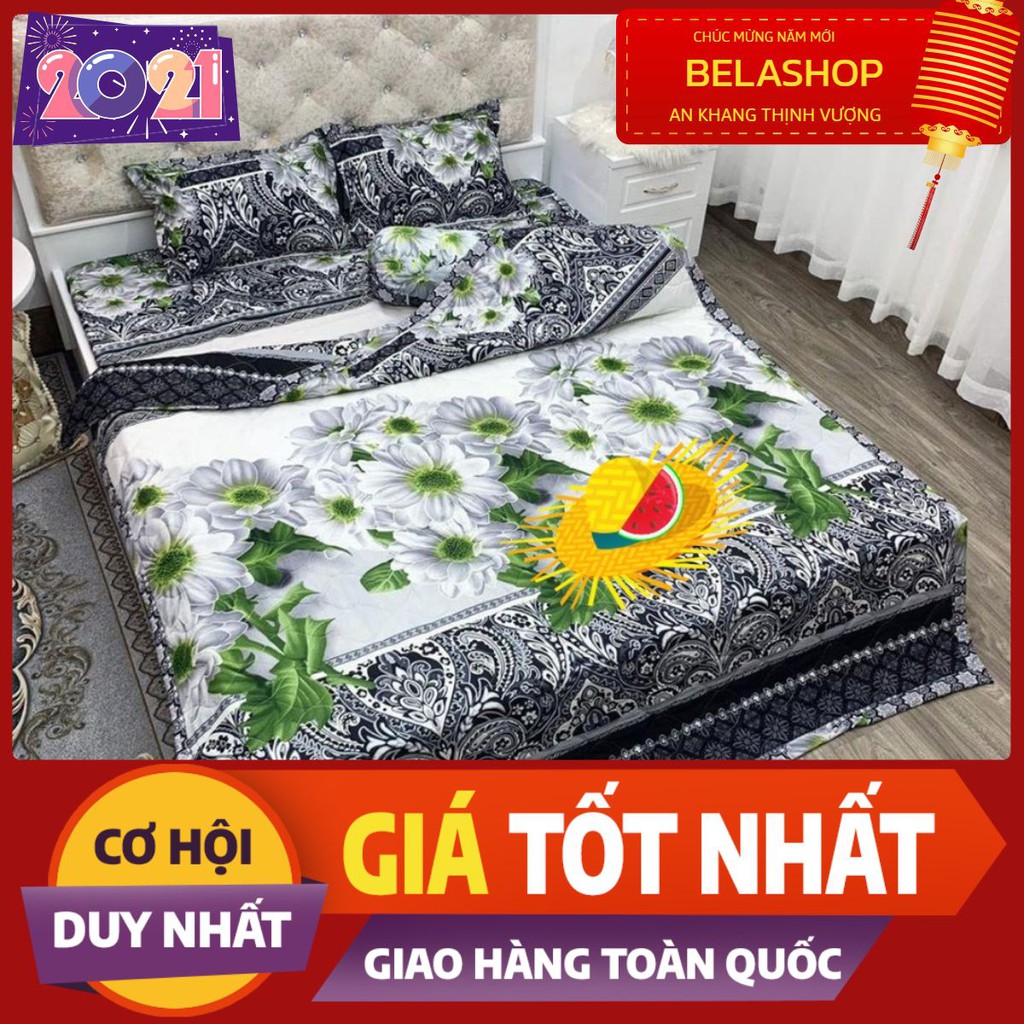 [Ga gối]Bộ ga gối 3 món 10cm,15cm,20cm,đủ kích thước,mẫu cúc 3D