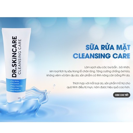 cam kết chính hãng _ sữa rửa mặt DR.SKINCARE MỤN , THÂM , TRẮNG DA , KIỀM DẦU