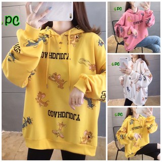 ÁO KHOÁC HOODIE NỈ TOM & JERRY GDA🐱🐭 XINH ĐẸP & DUYÊN DÁNG, Form < 60kg