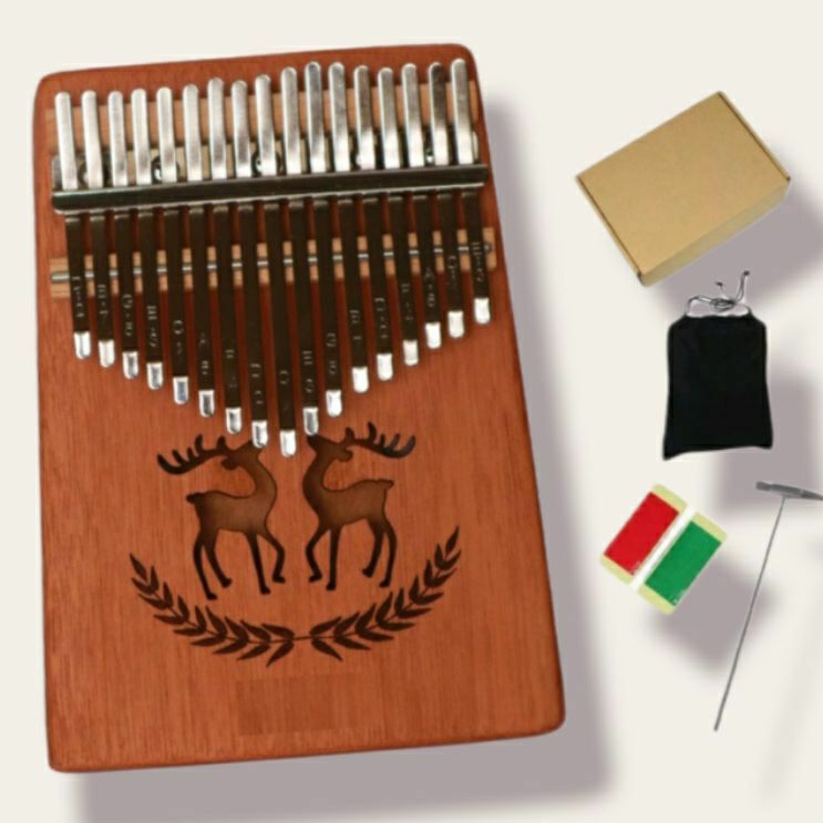 Đàn kalimba 17 phím KERUS-IME0025 Hai chú nai gỗ cây điệp