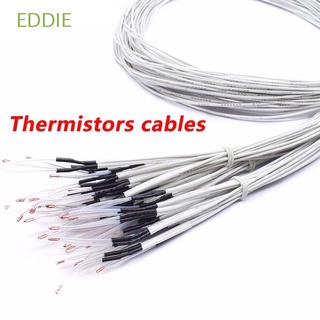 EDDIE 3D Pringter with Cable Glass seal Temperature Sensor Thermistors Sensors For Reprap Mend Part NTC 3950 Single-ended 1m 3D printer Accessories 3D Printers Parts 100K ohm/Multicolor