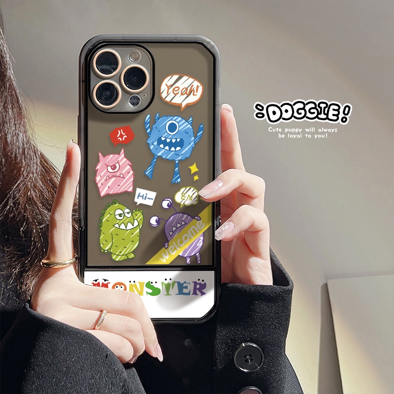 Ốp Điện Thoại Silicone Mềm Chống Sốc In Hình Quái Vật Cho IPhone 13 12 11 Pro Max SE 2020 X XR XS 8 7 6S 6 Plus