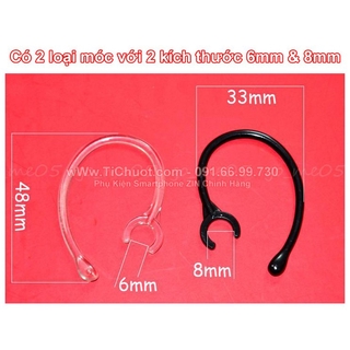 Móc Tai Bluetooth 6mm & 8mm Nhựa Cứng