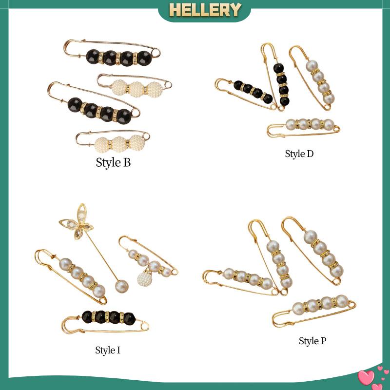 Set 4 Ghim Cài Thắt Lưng Đính Ngọc Trai Trang Trí Quần Jean / Áo Sơ Mi / Khăn Choàng DIY