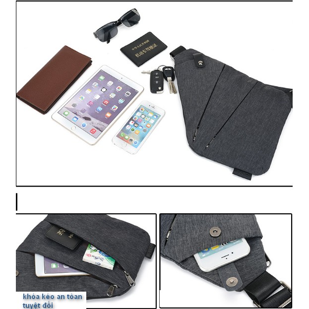 [TẶNG LÌ XÌ NƯỚC HOA]Túi đeo chéo chống trộm chống nước thông minh- Bảo hành 6 tháng | BigBuy360 - bigbuy360.vn