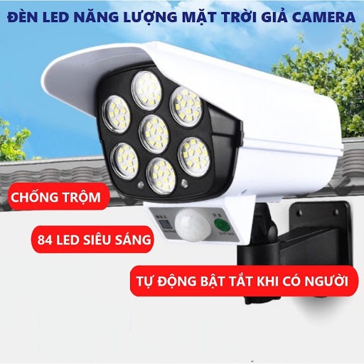 Đèn Ngoài Trời, Đèn Năng Lượng Mặt Trời Hình Camera Chống Trộm Kèm Điều Khiển