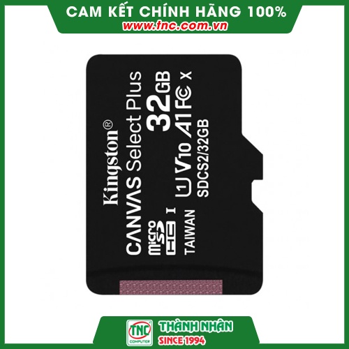 Thẻ nhớ 32GB MicroSDHC Kingston Canvas Select SDCS2/32GB