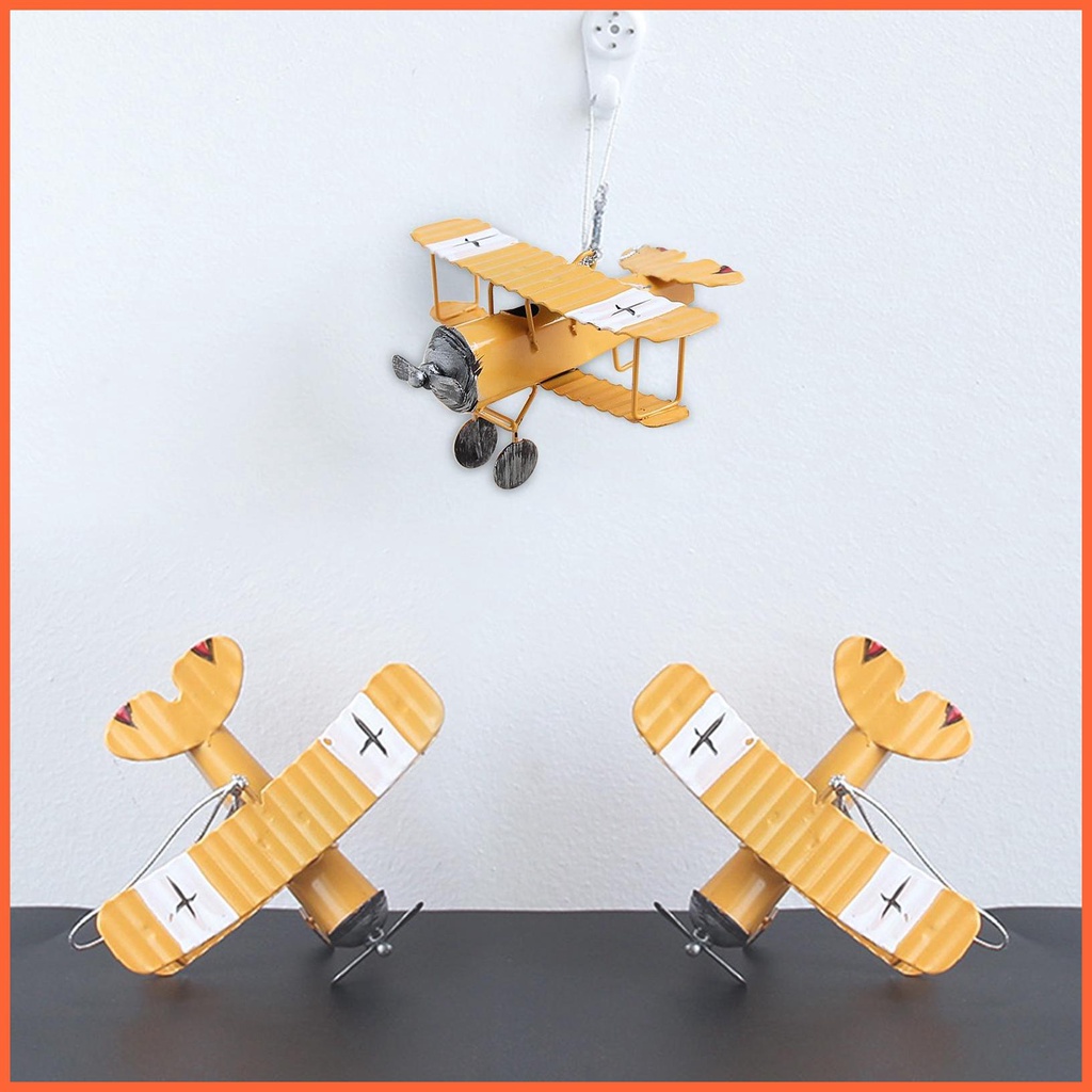 Mô Hình Máy Bay Mini Bằng Kim Loại Phong Cách Cổ Điển Dùng Trang Trí Phòng Bé Trai