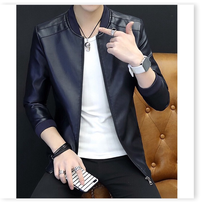 Áo khoác da nam bomber xịn xò cao cấp cho các bạn cool ngầu , bao bảnh THỜI TRANG LANA FASHION