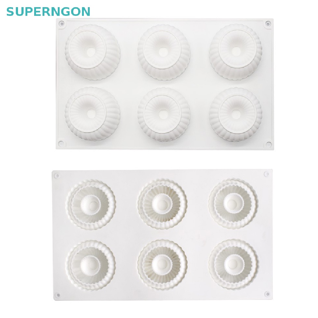 Khuôn Silicone Làm Bánh / Xà Phòng 6 Ngăn Hình Tròn