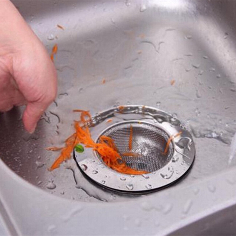 Lưới lọc rác gắn cống thoát nước bồn rửa bằng thép không gỉ tiện dụng