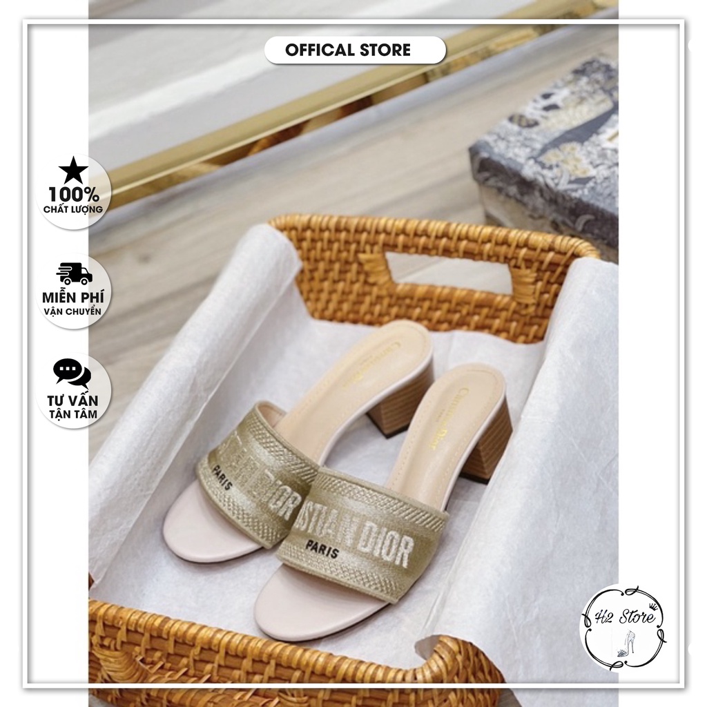 👠👟 Guốc jadior quai ngang gót vuông fullbox ⚡
