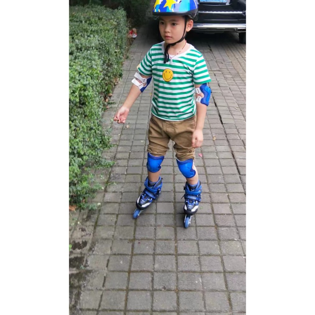 AS1 QZ Giày patin cao cấp kèm đồ bảo hộ Giày trượt kèm Mũ + kiểm soát an ninh patin phát sáng 13 AS1