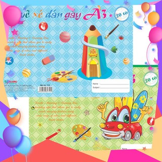 [Sổ lò xo đẹp xinh ] Vở vẽ xé KLONG A3; MS: 712
