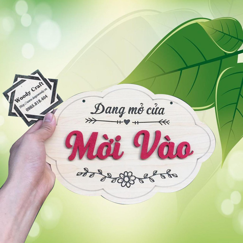 Bảng Gỗ - Mời Vào - Xin Cảm Ơn