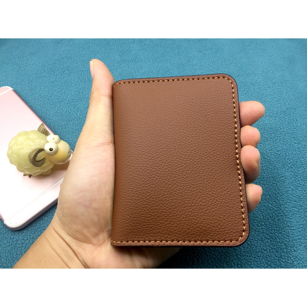 TẾT [Mã WB10KD giảm 10k đơn Bất kỳ] Ví da Mini Unisex da PU cao cấp. Đựng thẻ ngân hàng, card visit, tiền.. . ₈ . `