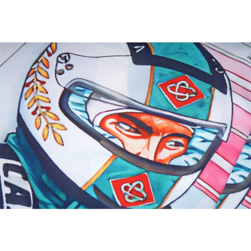 Casablan * Áo Sơ Mi Tay Dài Màu Hồng In Hình Đôi Mắt Đồ Họa Đua Xe Thoải Mái Giản Dị