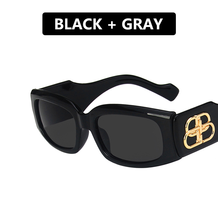 Kính Mát Gọng Nhựa Hình Chữ Nhật Phong Cách Hàn Quốc