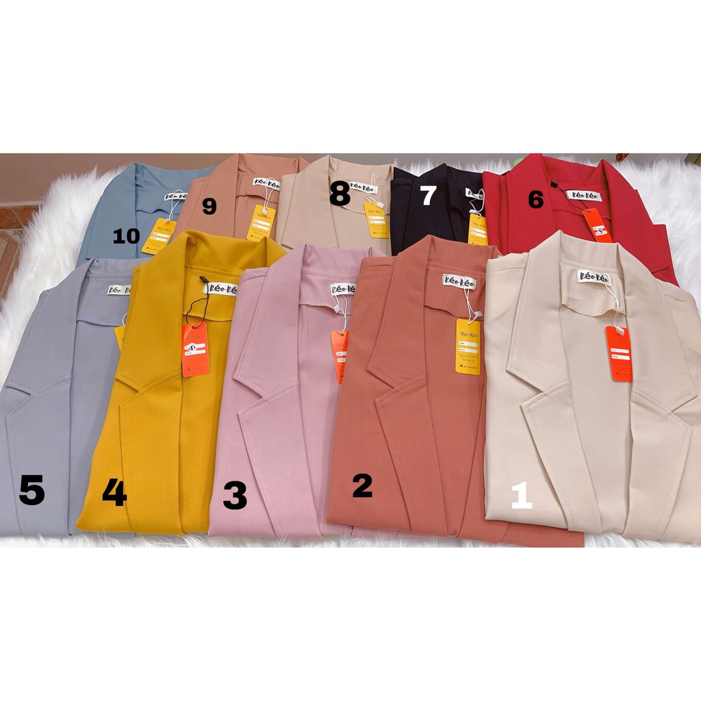 ✸Áo khoác vest nữ, blazer màu, tay dài, form rộng, phong cách hàn quốc, trẻ trung