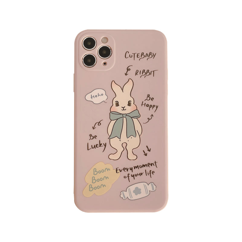 Ốp iphone  Ốp lưng Iphone 11 Ốp lưng iphone  Ốp lưng silicon Ốp iphone 12 pro max  Ốp iphone 12 mini Retro cartoon rabbit Silicone Phone Case For iPhone 11 Pro Max X Xr Xs Max 7 8 Plus Se 2020 12 pro max 12 mini