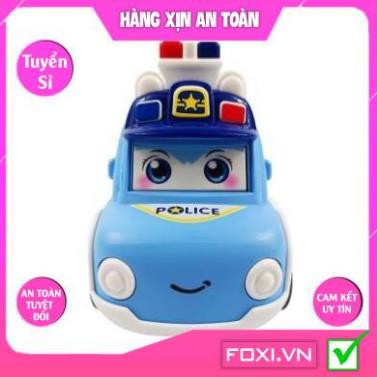 Xe đồ chơi cảnh sát police màu hồng và màu xanh siêu dễ thương cho các bé-Nhân vật hoạt hình siêu dễ thương đáng yêu