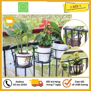 Giỏ Treo Chậu Cây Ngoài Ban Công, Hàng Rào Có Móc Treo Tiện Dụng, Sơn Tĩnh Điện Chống Gỉ Hiệu Quả T&M
