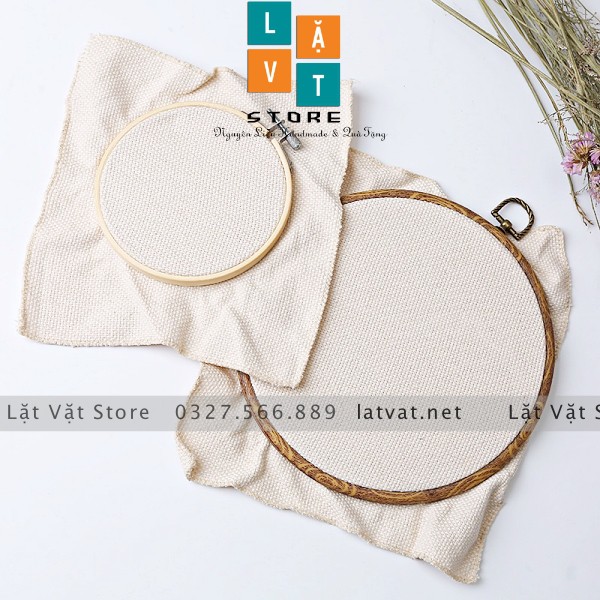 Vải Thêu Poke Nga, Monk's Cloth chuyên dùng để thêu len xù, len nổi, punch needle - Vải Canvas