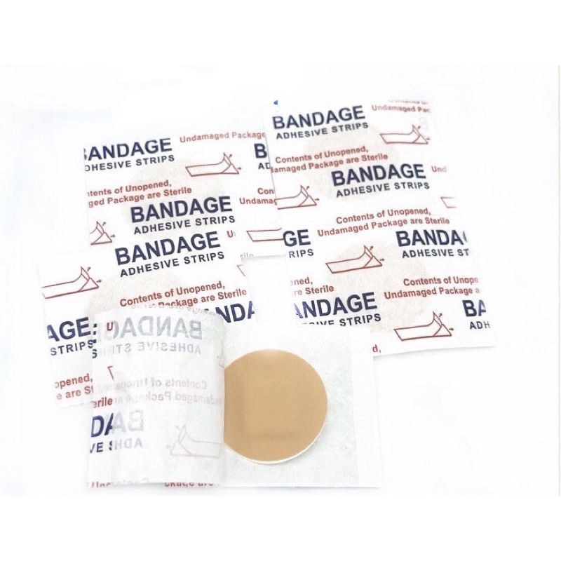 COMBO 100 miếng dán cấy chỉ tròn BANDAGE. Băng keo cá nhân tròn