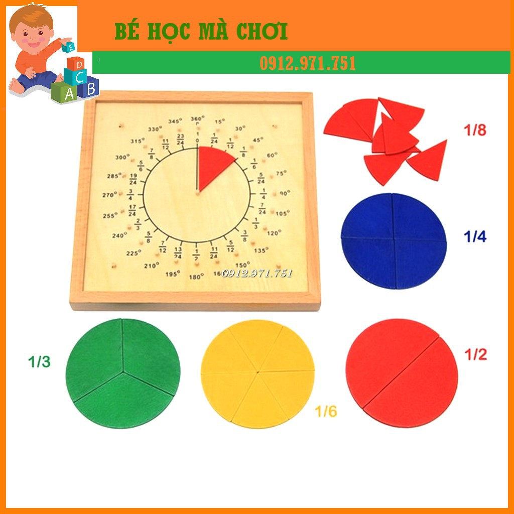 Giáo cụ Montessori _ chia phần tọa độ