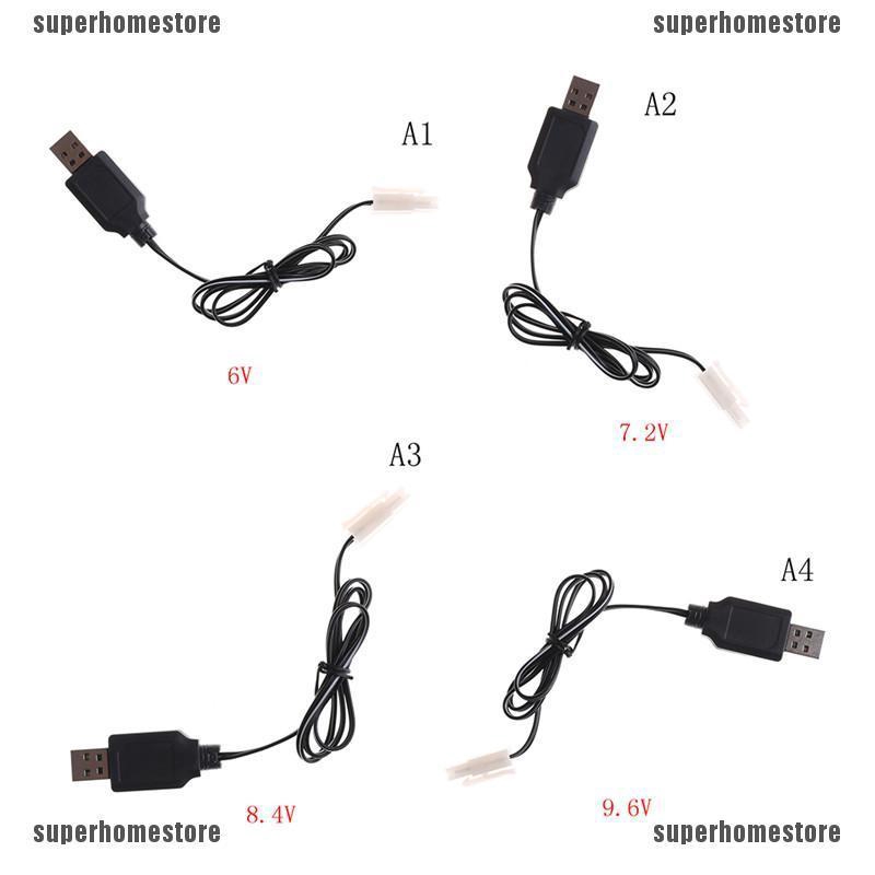 Bộ sạc pin xe hơi DC 6V 7.2v 8.4V 9.6v RC kèm dây cáp