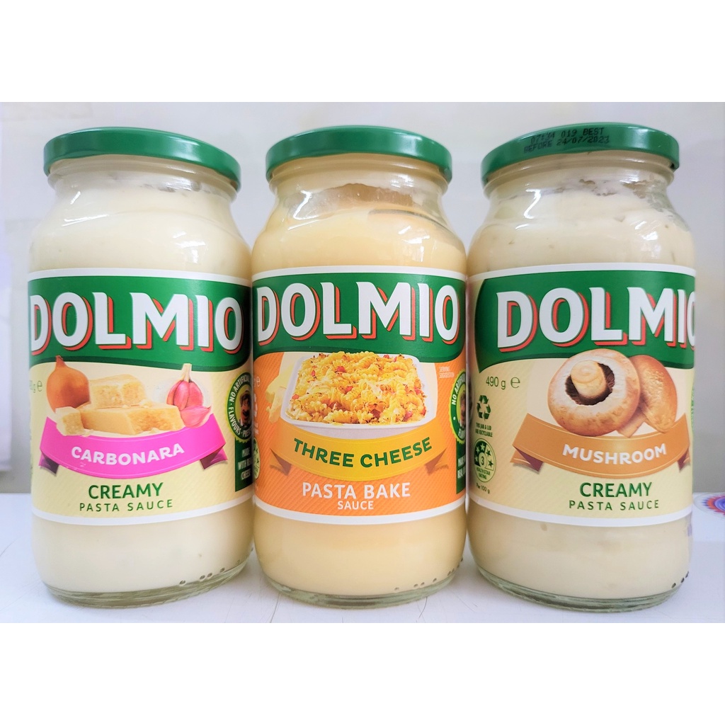 [Lọ 490g – MUSHROOM] XỐT MÌ Ý KEM NẤM [Australia] DOLMIO Creamy Pasta Sauce