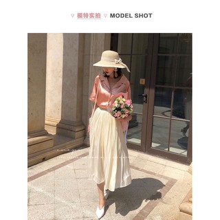 CHÂN VÁY LỤA SATIN XẾP LY