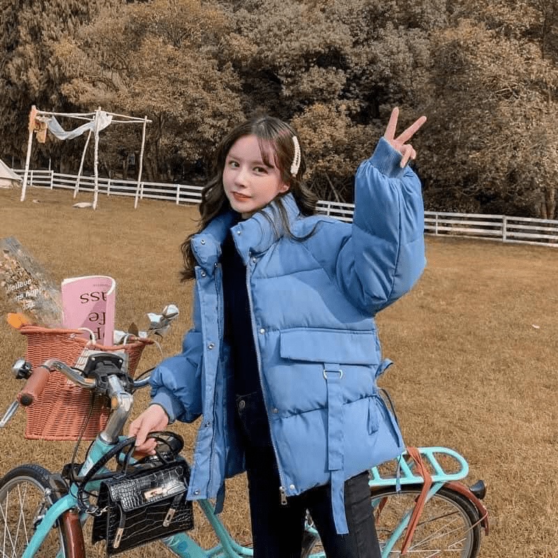 (MẪU MỚI) FREE SHIP Áo Khoác Phao Béo Nữ Chần Bông Ba Lớp SIêu Ấm Phối Túi Hộp Cực Thời Trang Trong Mùa Đông Lạnh Giá HH