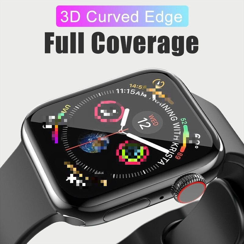 Màng dán bảo vệ màn hình viền cong 3D cho Iwatch Series 7 6 SE 5 4 3 45mm 41mm 44mm 38mm 40m 42mm