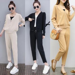 Bộ len quần baggy hàng nhập