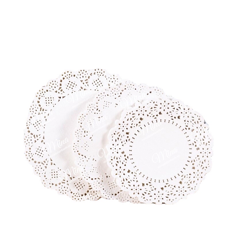 Giấy Ren trang trí bánh nhiều size - 140 tờ