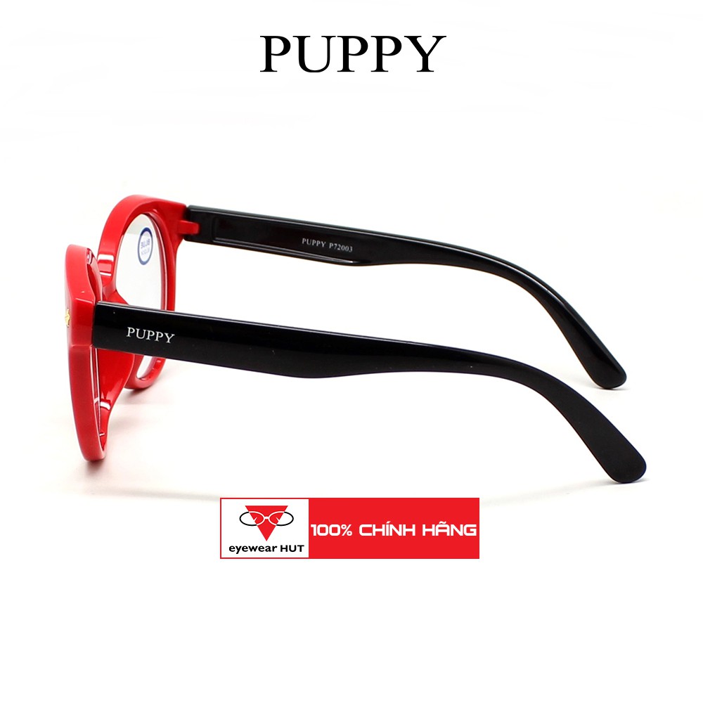 Gọng Kính Mắt mèo Bé Gái Blue Cutting Thời Trang Chính Hãng PUPPY P72003