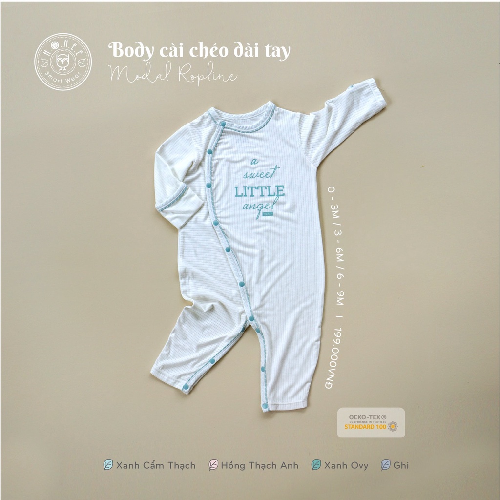 Body dài tay cài chéo Hrnee