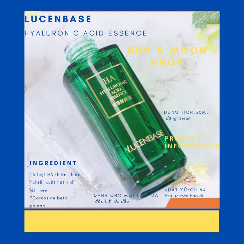 Tinh chất dưỡng ẩm HA Essense Lucenbase dưỡng ẩm phục hồi da.