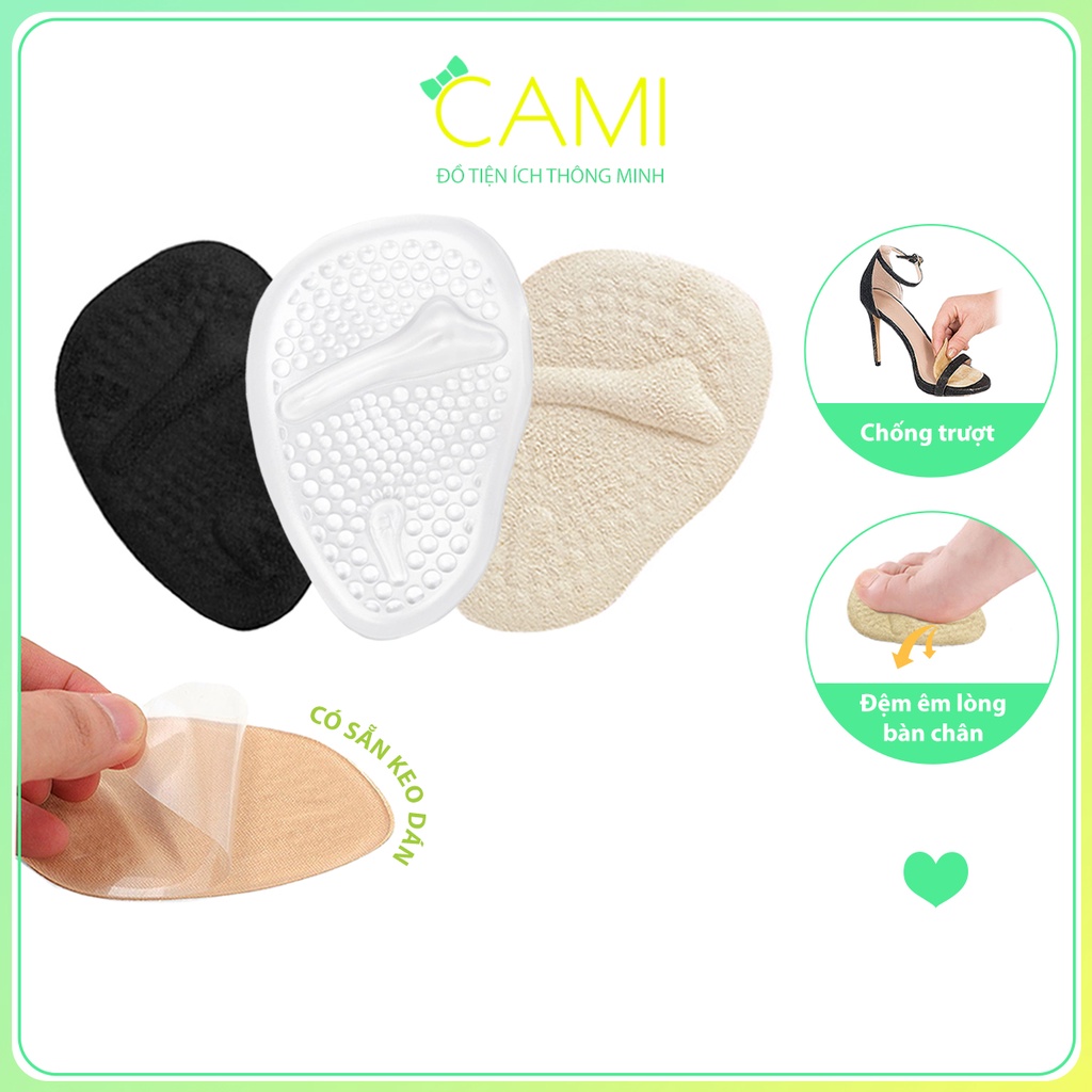 Miếng lót giày cao gót chống trượt chân có keo dán cố định, êm ái và dễ dàng di chuyển - Cami - CMPK226